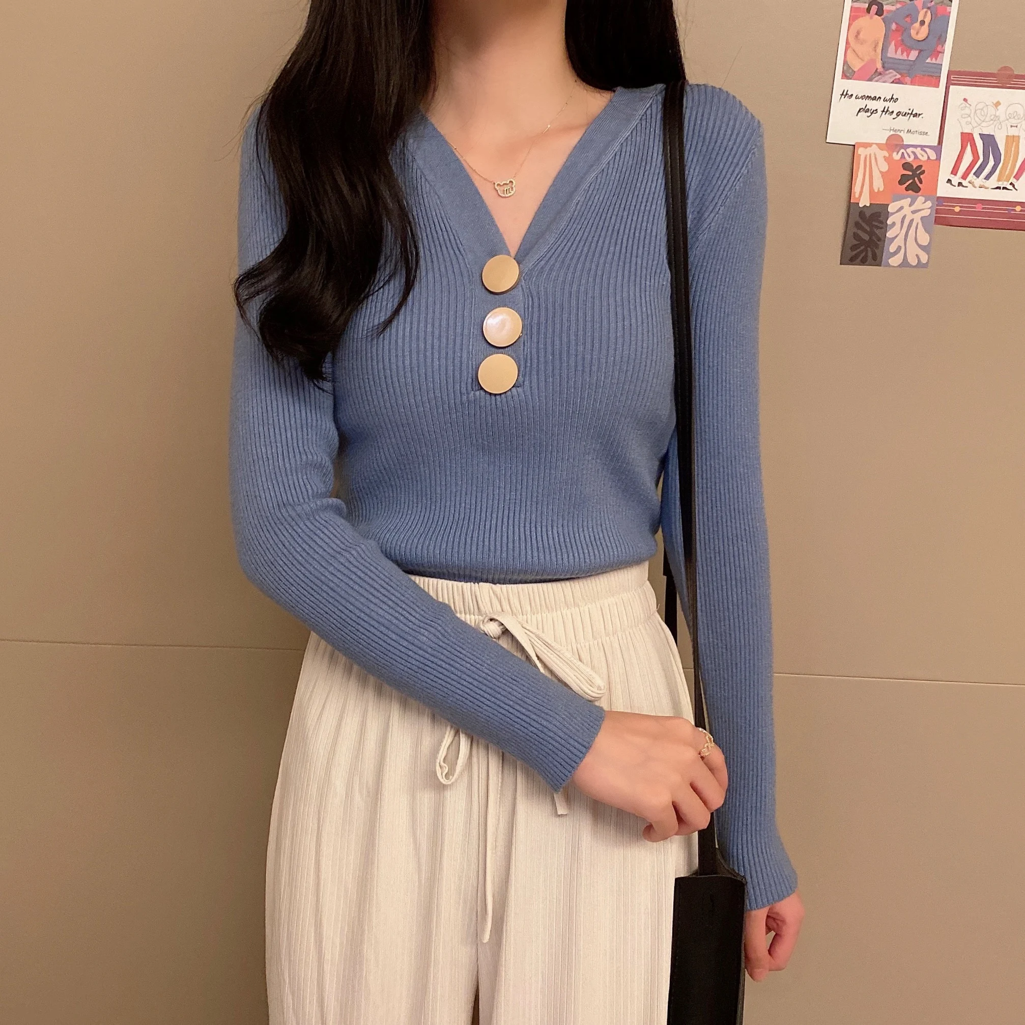 

Женские розовые осенние облегающие свитера-пуловеры в рубчик с круглым вырезом, сексуальные, приталенные, базовые, для многослойных образов, мягкие, для ношения под одеждой