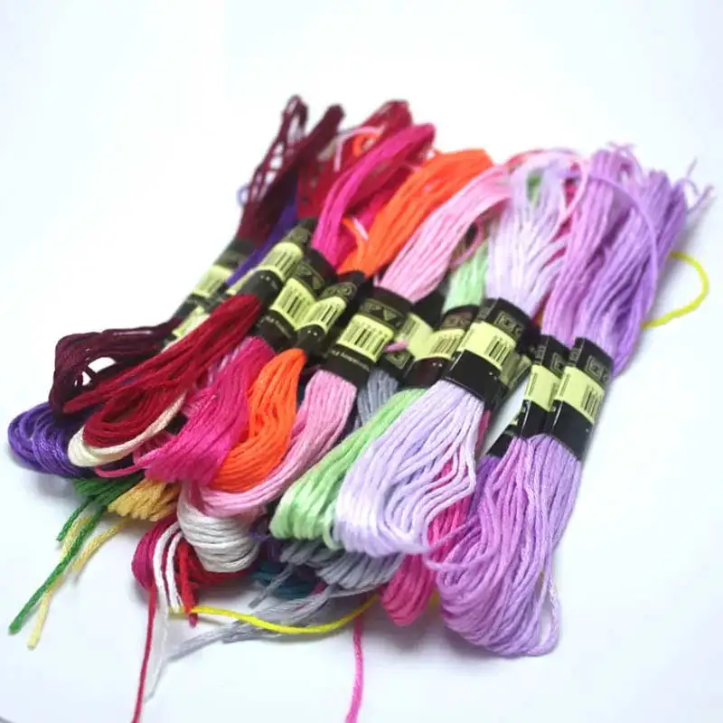 new 4 meters 50 piecse  Cross Stitch threads DIY braided wire  Floss Skein Embroidery  thread  Weave bracelets thread