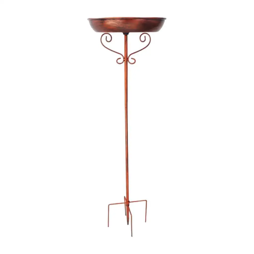 Bird Bath Vintage Style Lightweight Gift Water Bowl Birdfeeder Bird Feeder with Stake for Lawn Patio Courtyard Outdoor Decor