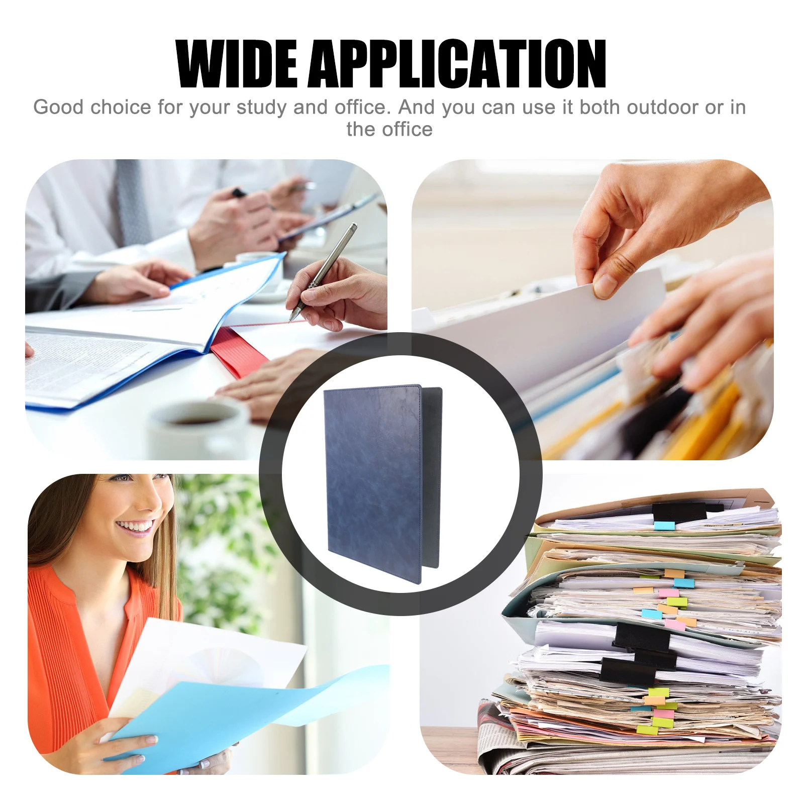 

Pu Organizer Document Holder Business Portfolio Binder Office Supply Storage Board Resume Interview Padfolio Work Folder