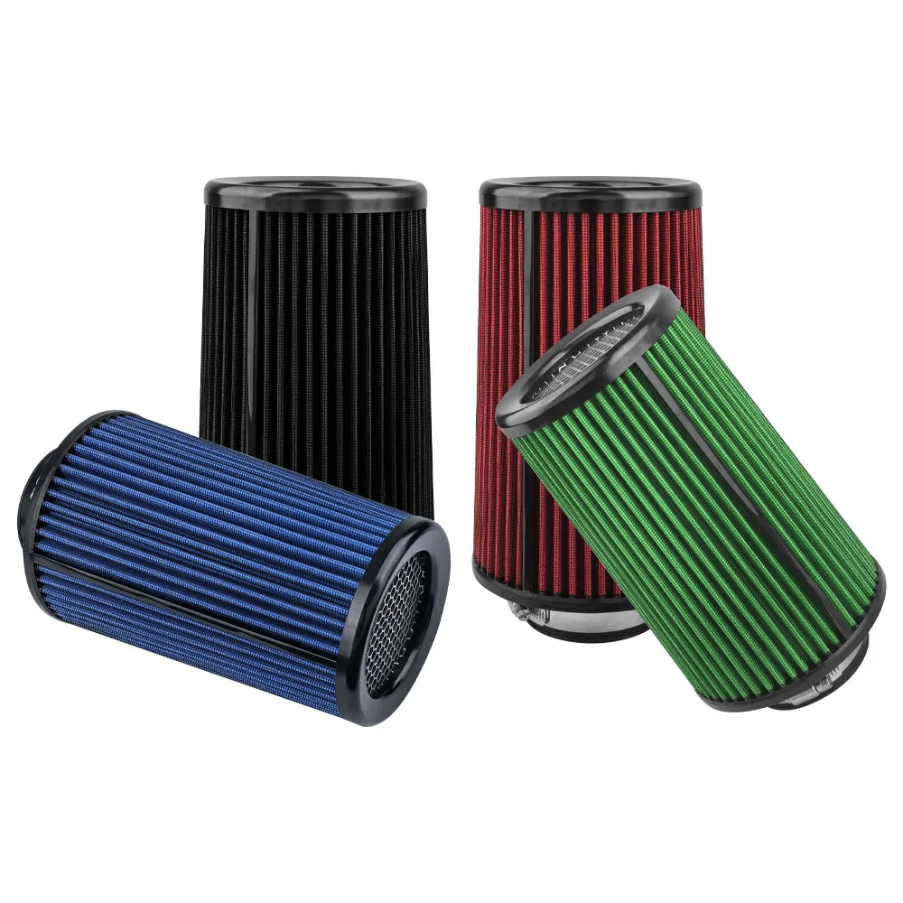 76mm 3inch Car High Flow Air Filter Cold Air Intake Universal Filters for Sport Racing Car Engine Air Inlet Washable