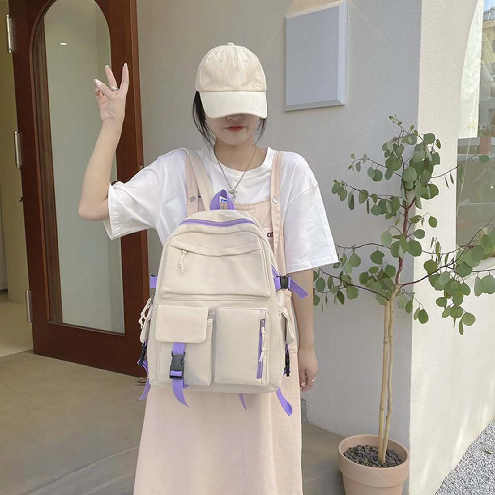 Backpack Handbag For Women Men Leisure Large Capacity Zipper Daypack Perfect Gift