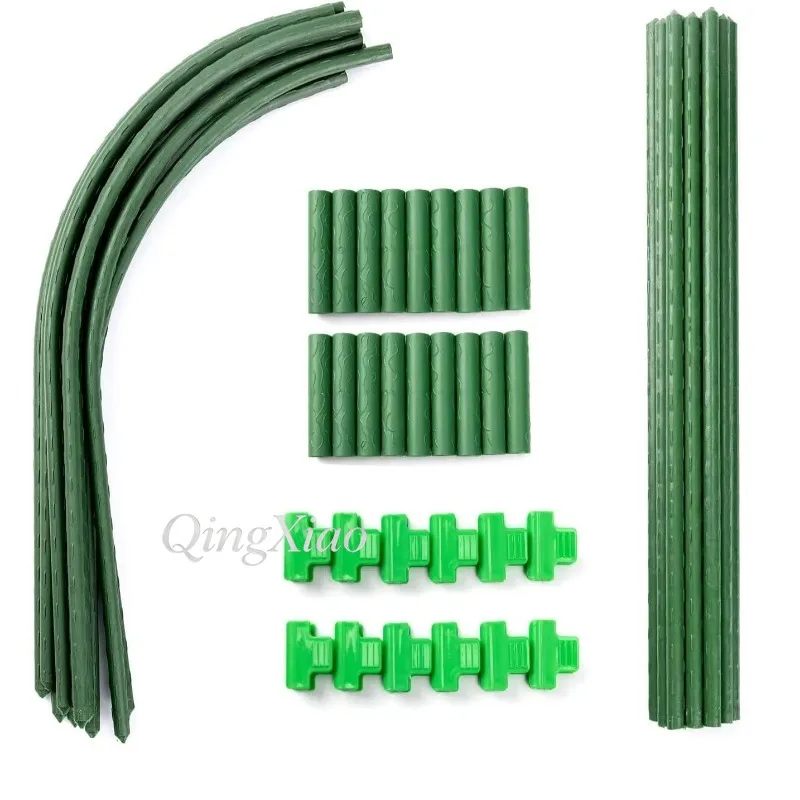 Garden Plant Support Stakes DIY Greenhouse Hoop Frame Tunnel Arch for Vegetable Backyard Patio Growing