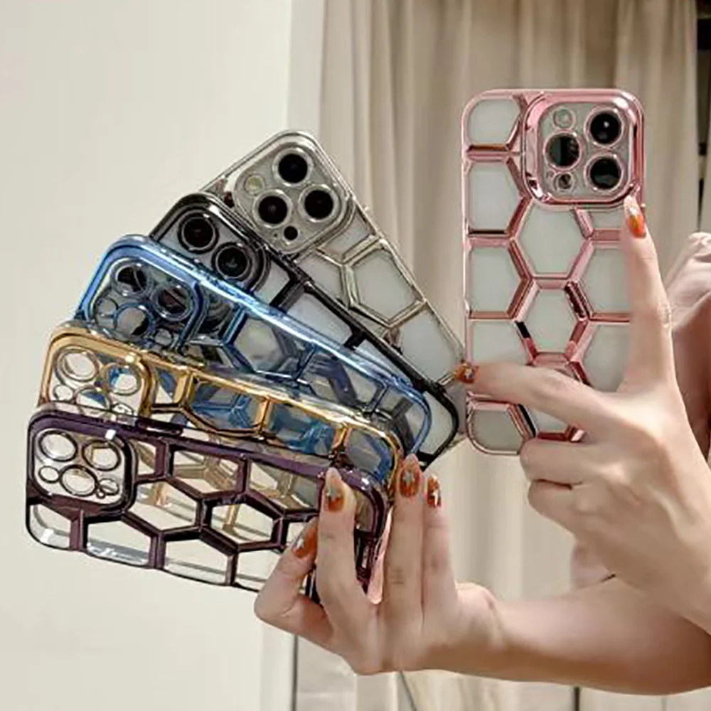 Super Funny Footable Pattern 3D Electroplated For iPhone 16 15 Plus Case 14 13 12 Pro Max Phone Cover Shockproof Capas Silicone