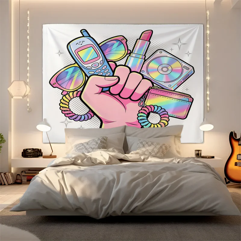 Unique GirlGrip Print Wall Tapestry Hand Holding Essentials Wall Hanging Fashion Tapestries For Bedroom Living Room Wall Decor