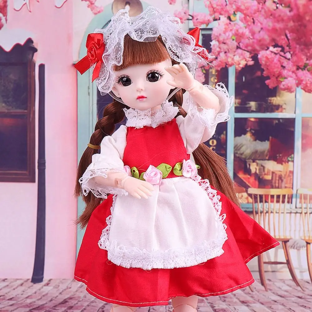 

Long Hair 30cm with Clothes with Wig Make Up Ball Jointed Princess Dress Up High Heel Anime Princess Makeup Ball Joint