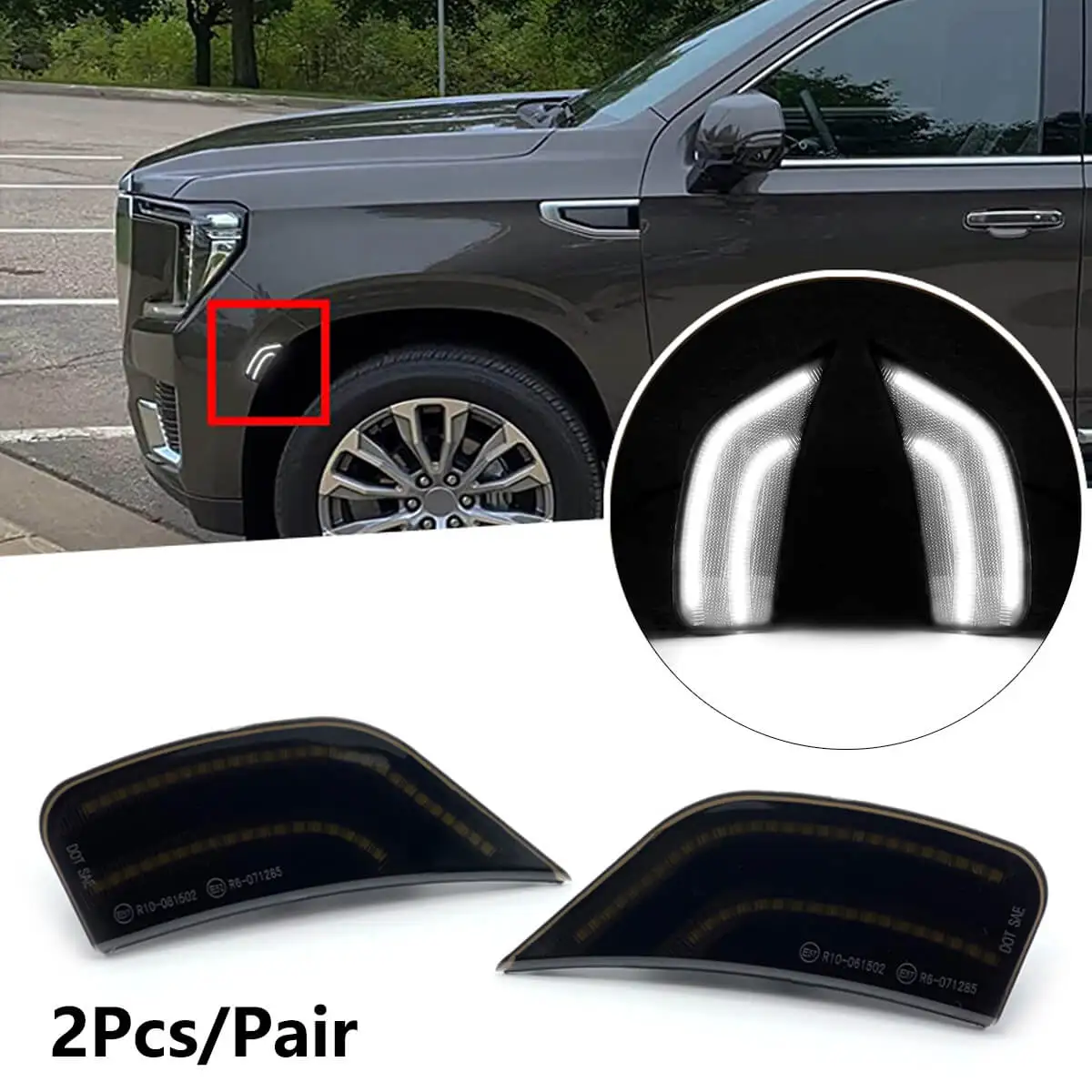 

Светодиодный боковой габаритный фонарь IP67 водонепроницаемый для Chevrolet Suburban Tahoe Cadillac Escalade 2021-2023 ESV GMC Yukon