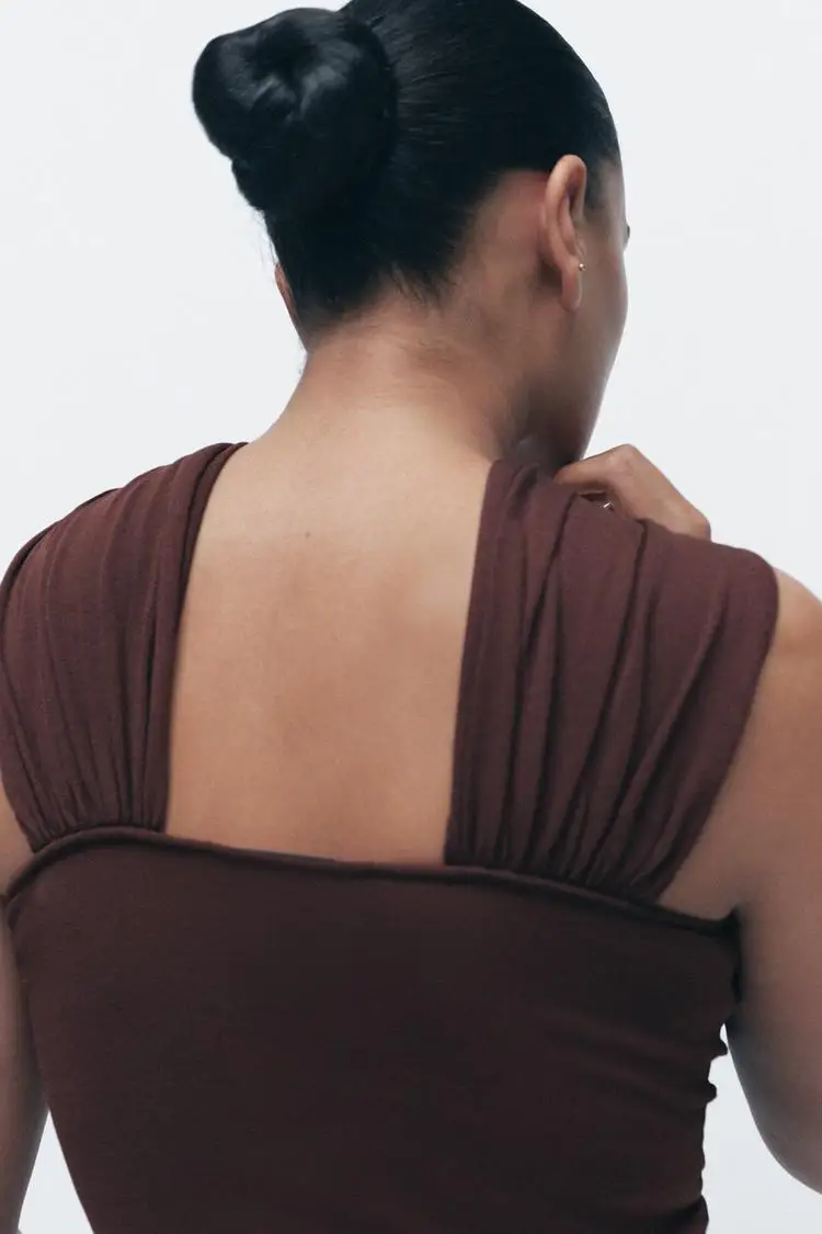 

Gold Embellied Wide oulder Strap Knitted Top for Women Summer New Sle Bal Commute Sle Polyester Fiber ort Length