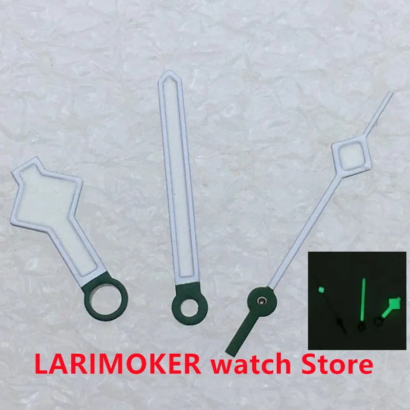 New Watch Snowflake hands Green White hands Green luminous for NH34 NH35 NH36 NH37 NH38 NH39 movement