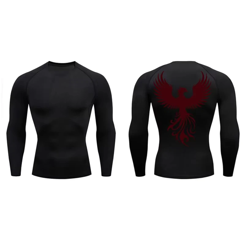 

Новые модные мужские спортивные быстросохнущие компрессионные топы с принтом: футболки для фитнеса и бега RL580