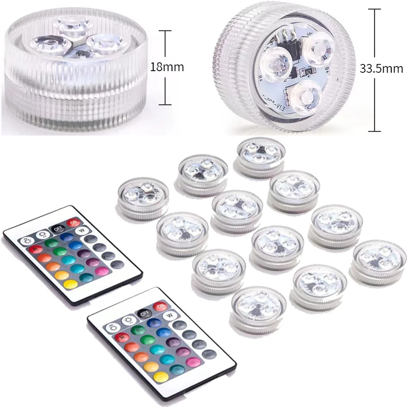 Imagem -04 - Luz de Piscina com Controle Remoto Rgb Peixes de Mergulho Lâmpada Subaquática Led Navio Carro Lâmpada Decorativa para Vaso Aquário 3led