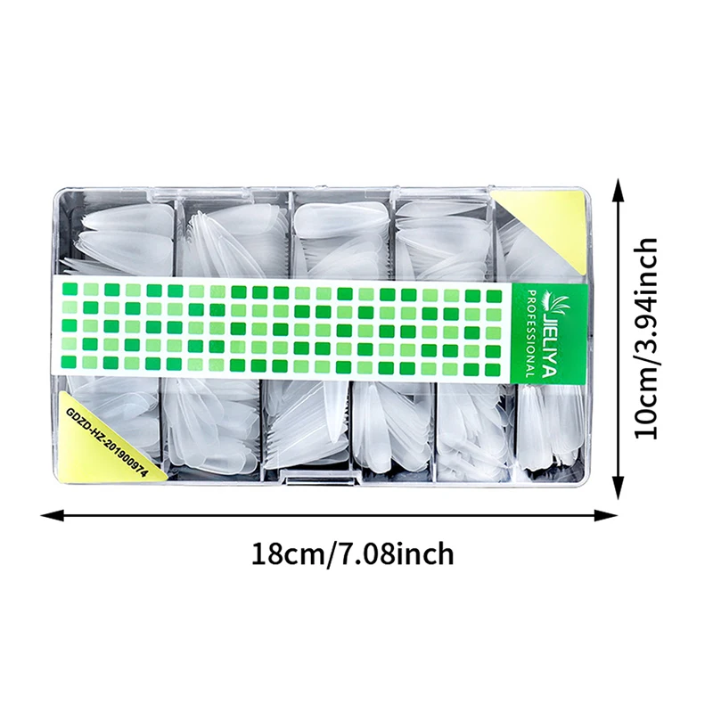 【WHB43】500Pcs/Box Nail Extension Tips False Full Tips Nails DIY Nail Art Fake Nail Tips Nail Polish Manicure Tool