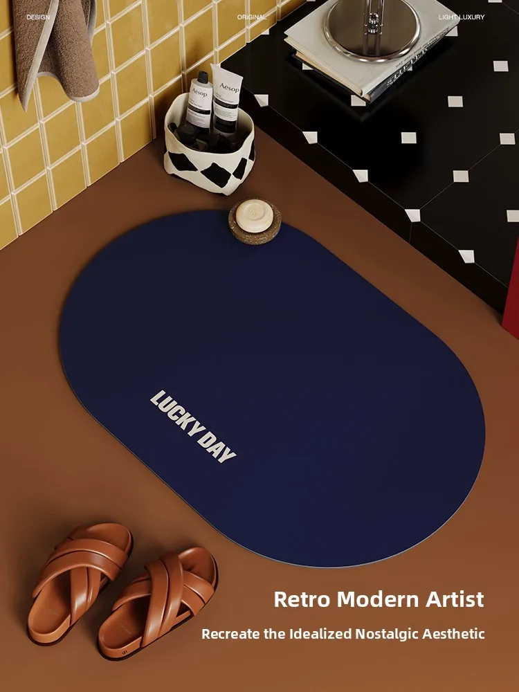 

Винтажный коврик Yuelin Jiajiao для ванной комнаты: быстросохнущий, противоскользящий, роскошный, для входной двери, декоративный напольный коврик для дома