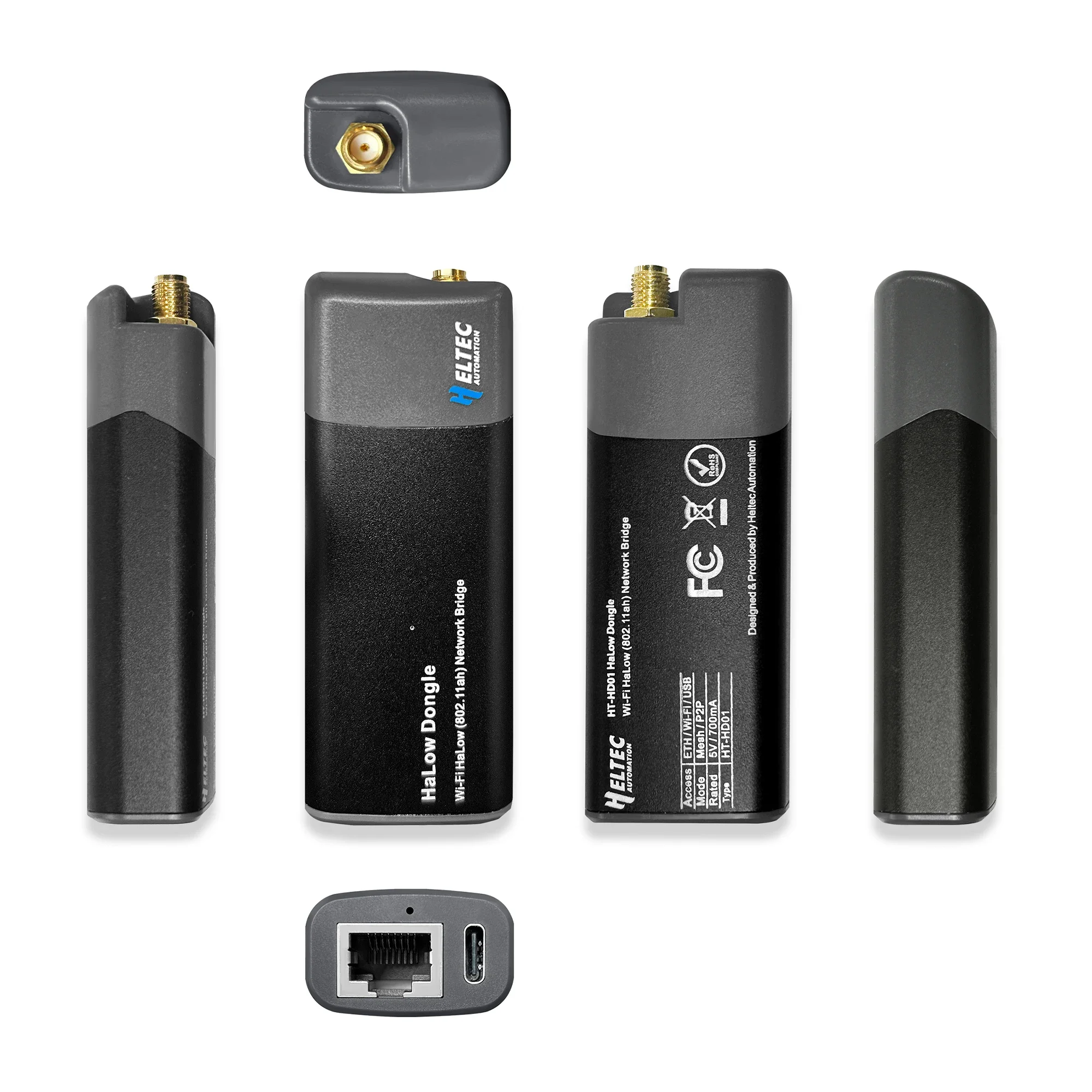 Heltec Wi-Fi HaLow Dongle Беспроводной мост дальнего действия 802.11ah Усилитель сети Беспроводной маршрутизатор доступа Ethernet Bridge Repeater