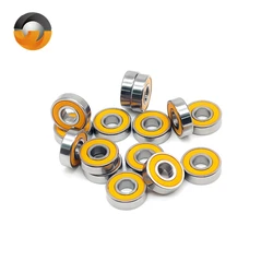 695-2RS Bearing ABEC-7 5PCS 5x13x4 mm Miniature 695RS Ball Bearings 619/5RS Orange Sealed bearing 695 2RS