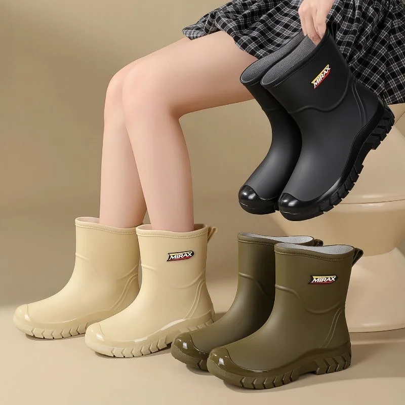 Modische, leichte, wasserdichte und rutschfeste Damen-Regenschuhe für Outdoor-Aktivitäten – Detail 5