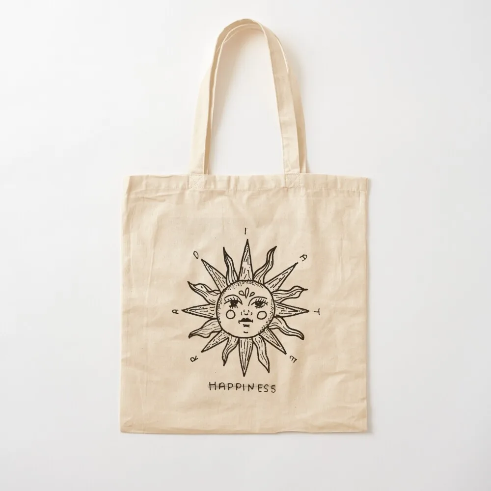 Radiate Happiness Tote Bag large tote bag Custom bag foldable reusable hand ladies