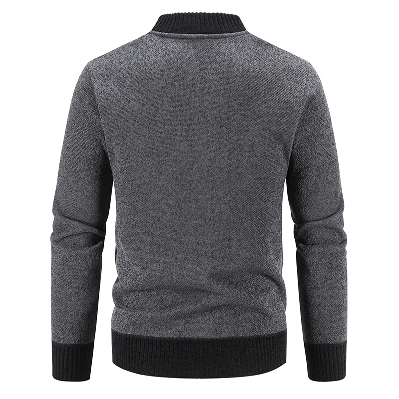 Cardigan lavorato a maglia da uomo di grandi dimensioni Maglione con zip intera Cardigan casual a contrasto alla moda Maglioni lavorati a maglia da uomo Amazon Capispalla