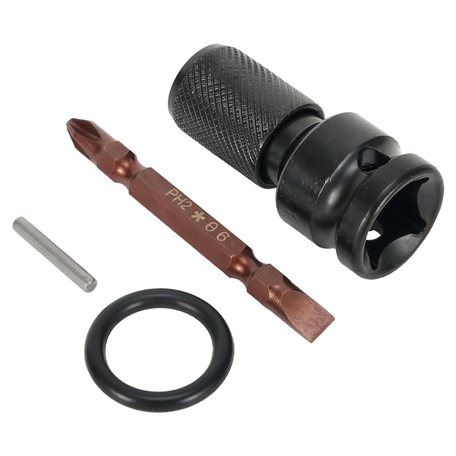 Hex Shank Soquete Converter, adaptador com chave de fenda Bit, Impacto elétrico Driver, Ferramenta Chave, 1,2 Square Drive, 1/4 \