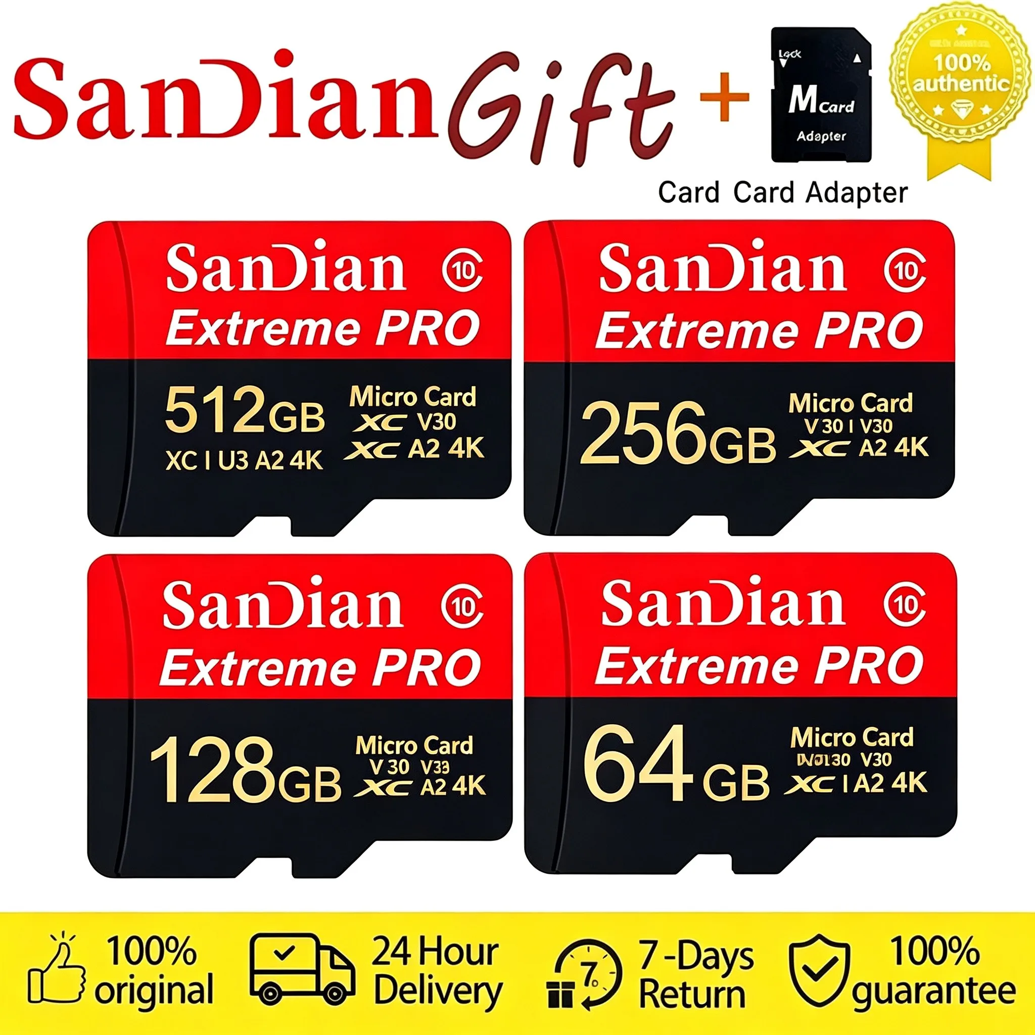 Secure Memory Card 256GB 64GB 128GB TF Cards Micro TF SD Card SD Cards V60 C10 8K for Baby Monitor/MP3 Player/Car DVR/Camera
