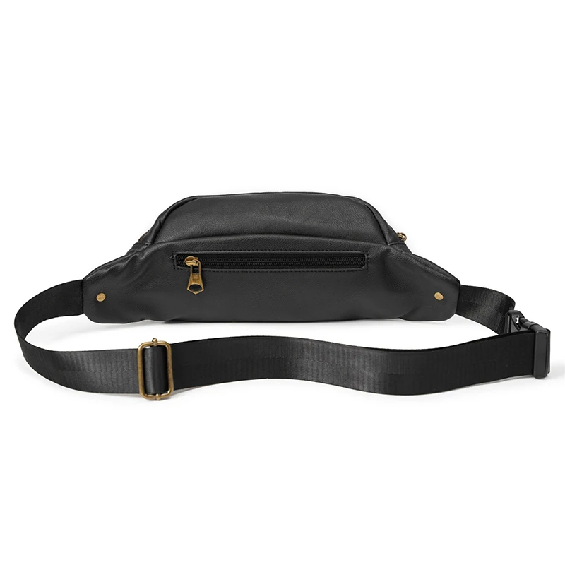 Imagem -03 - Design de Rebites para Homens Bolsas de Cinto pu Casual Viagem Bolsa de Peito Impermeável para Homens Fanny Pack Moda de Alta Qualidade