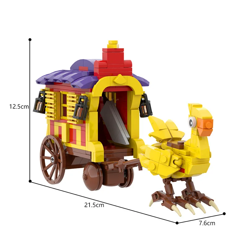 New in Carriage Final Fantasied Birds Figure Building Block Model Kit Black Mage Animal Car Vehicle Bricks Toy Kid Birthday Gift