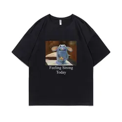 Tutter Feeling Strong Today T-shirt Anxious Tutter Tshirt Funny Mouse Graphic T Shirts Men Women Casual Oversized Short Sleeve