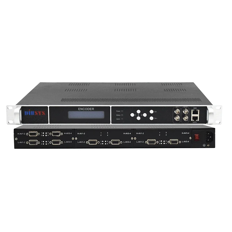 Equipamento de transmissão de TV de rádio de transmissão ao vivo IPTV 8 canais SD MPEG2 codificador avc