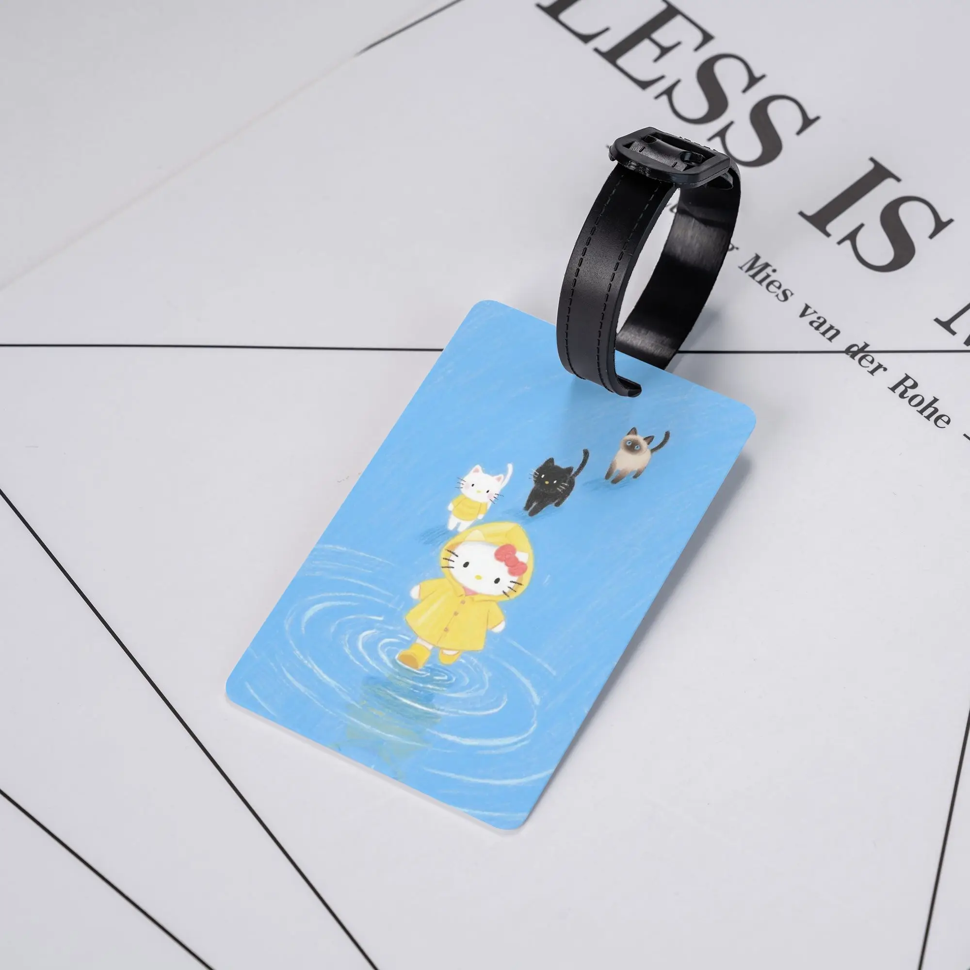 

Hello Kitty Cartoon Luggage Tags Suitcase PVC Plastic Travel Accessories Holder Baggage Tag Name ID Address Baggage Tag Gift