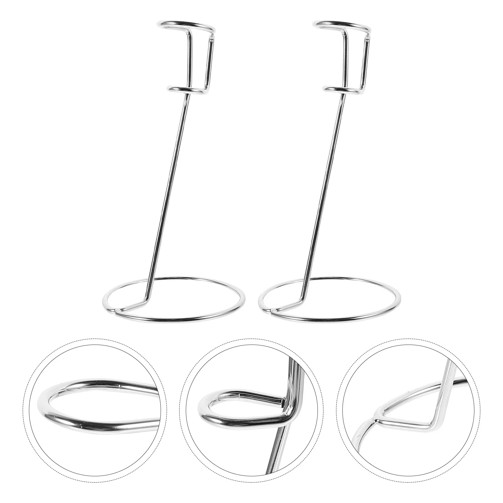 

2Pcs Stainless Steel Milk Frother Stand Holder Kitchen Mixer Rack Practical Storage Organizer