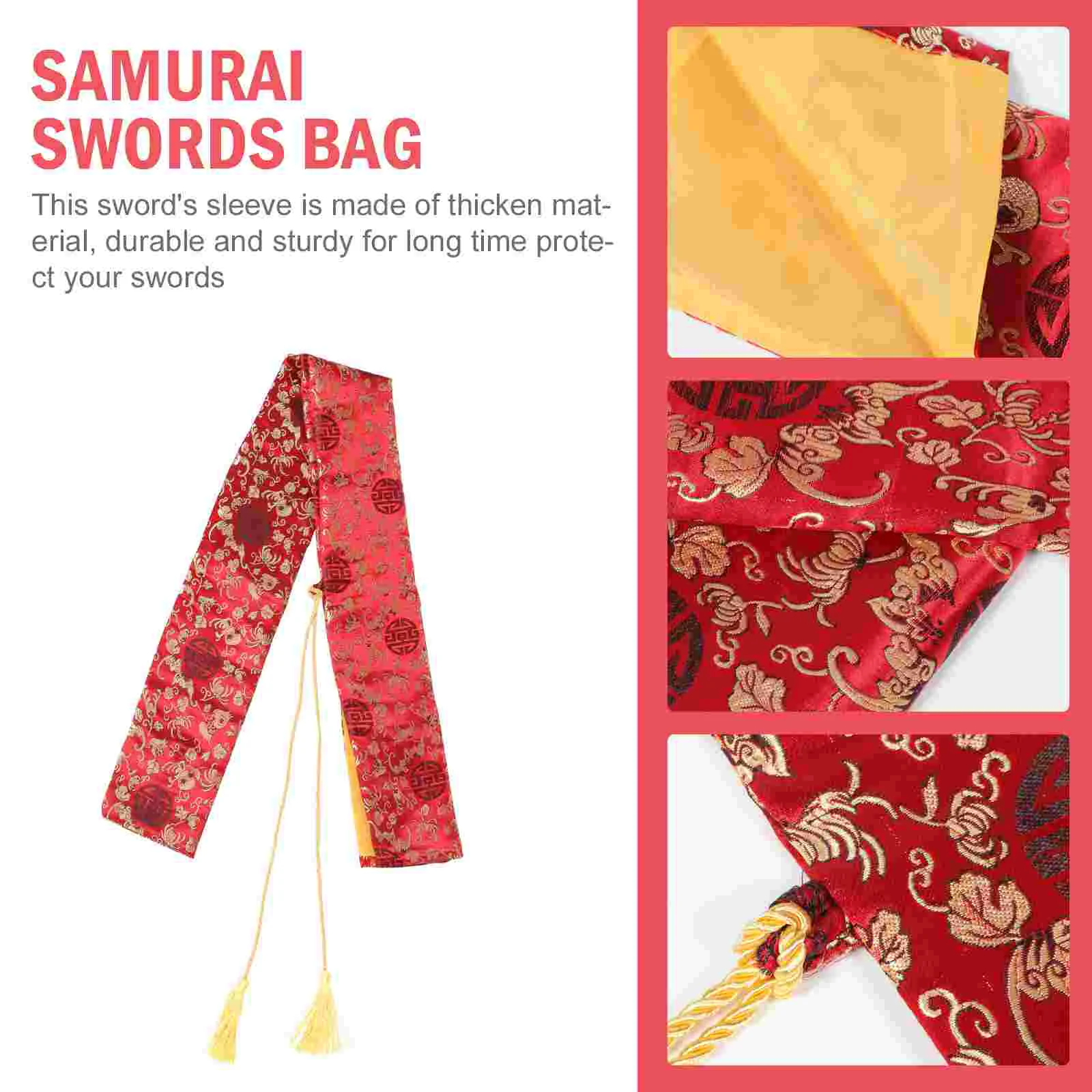 

Silk Bag Swords Storage Collect Sleeve Protective Cover Tote Bamboo Pouch