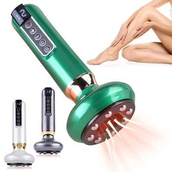 Elektrikli Çukurluğu Masaj Vakum Vantuz GuaSha Anti Selülit Güzellik Sağlık Kazıma Kızılötesi Isı Vücut Zayıflama Masajı