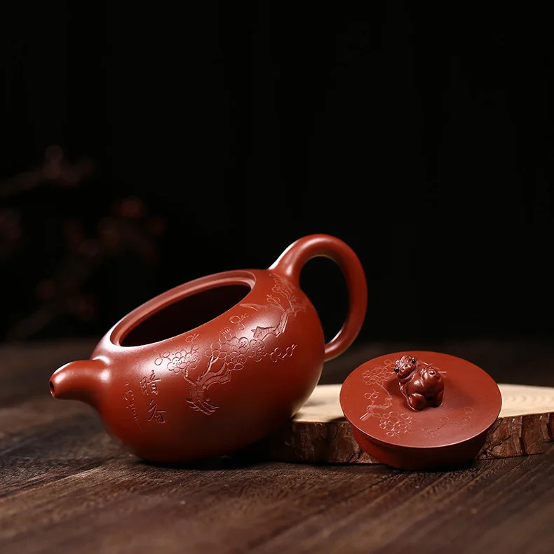 Handmade Yixing Teapot Set Famous Dahongpao Tea Ball Xiangrui Xishi Household 230cc