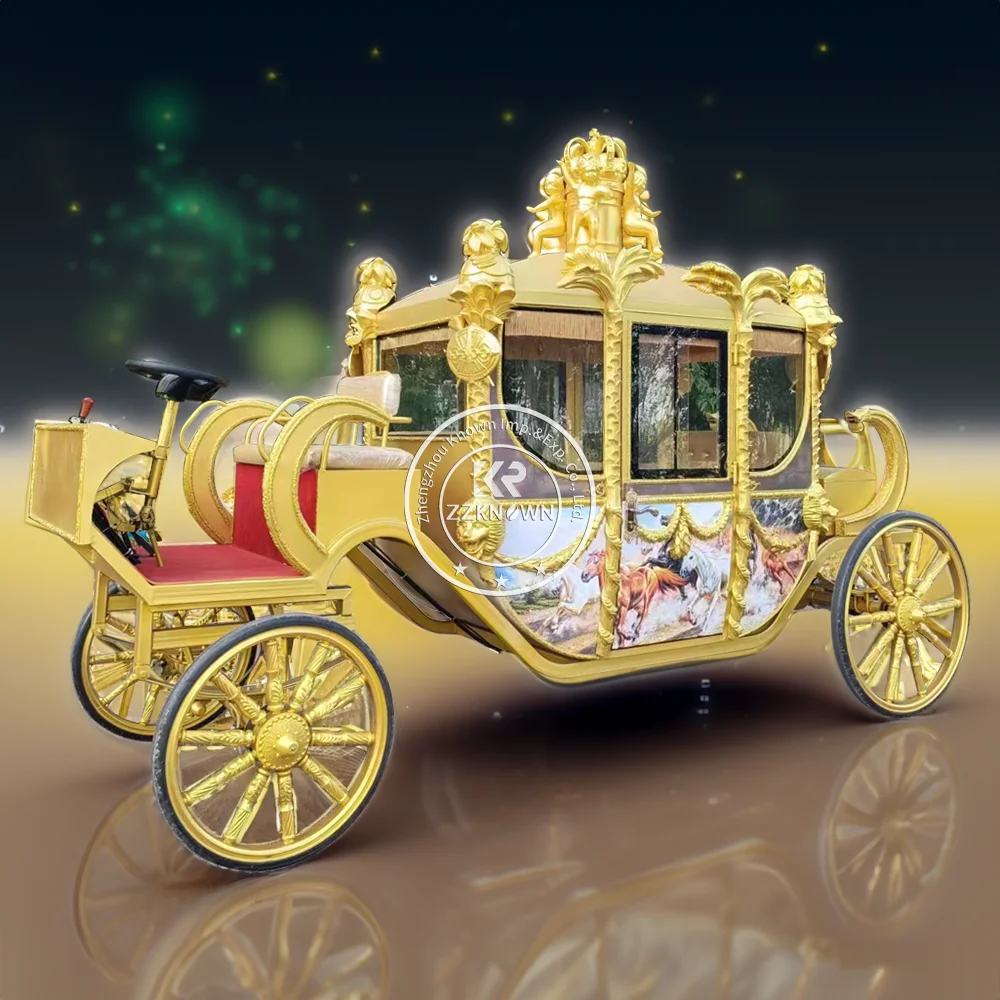 2024 New Arrival United States Princess Horse Carriage Recommend Wedding Carriages Mobile Horse Cart