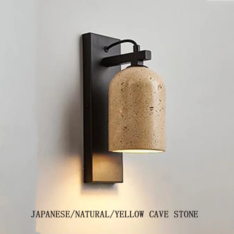 

Natural Stone Wall Lamp Art Decor Sconce For Foyer Dining Room Bedroom Stairs Aisle Corridor Atmosphere Lighting Fixtures