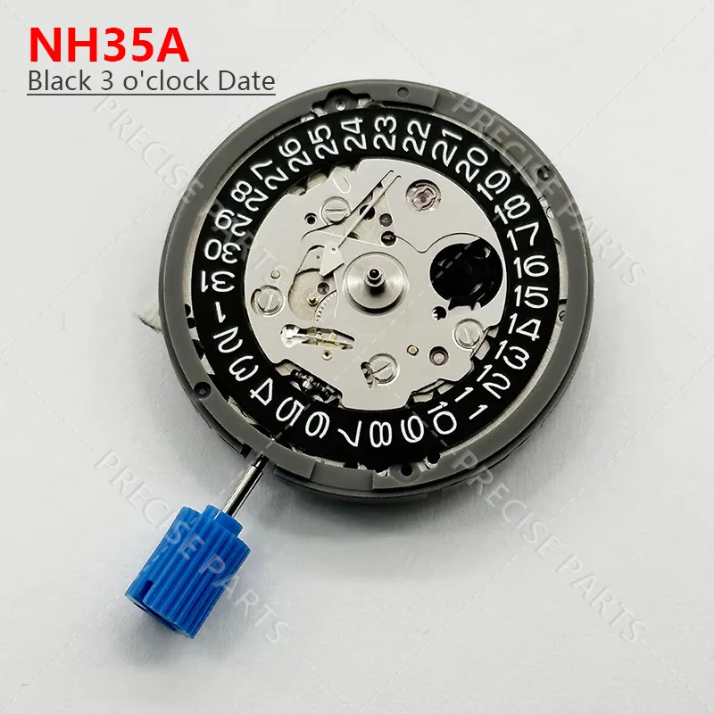 TMI Japan NH35A Movement Day Wheel 3 o'clock Position Automatic Chaining Mechanical Movement High Precision NH35 Watch Movement