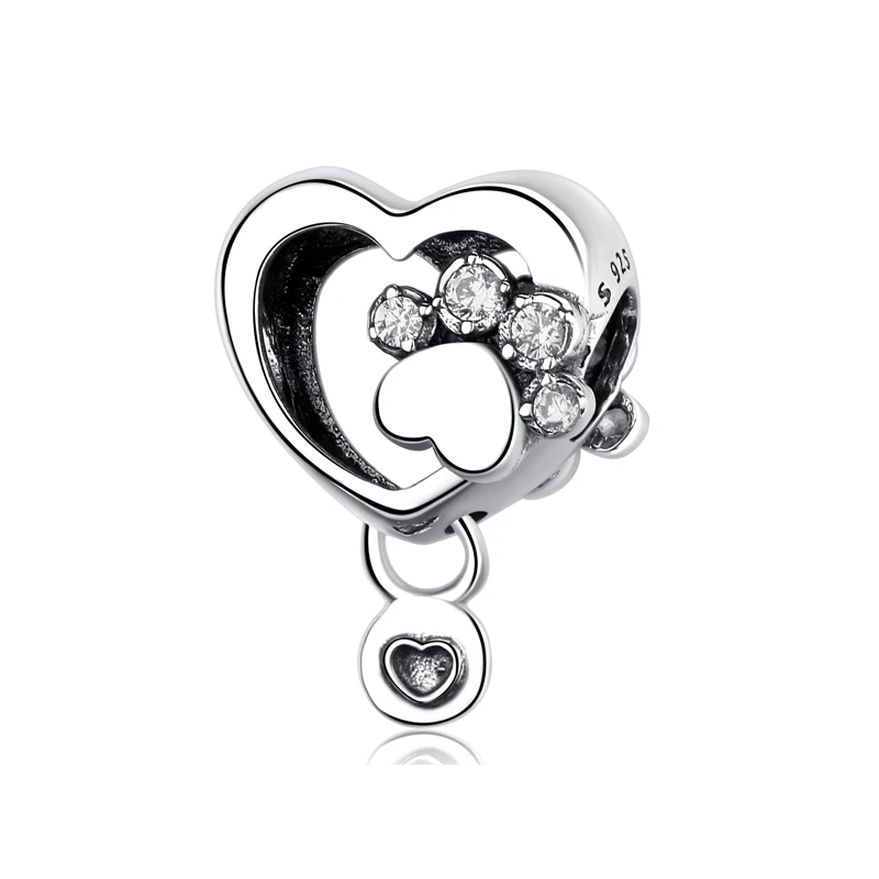 NEW Silver Color Charm Beads Are Suitable For  Bracelet Necklace Cat Puppy Love Female Diy Jewelry Charm image 3