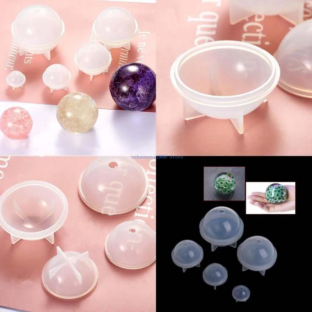 

85LF Large Sphere Round Silicone Mold for Resin Epoxy Jewelry Wax for DIY Craft