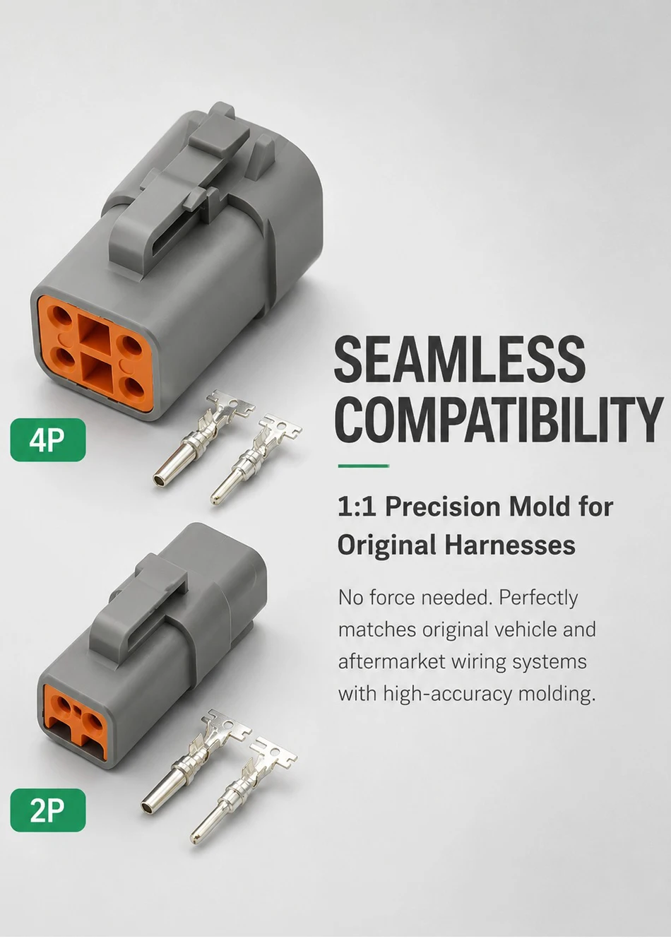 2 Pin DTP04-2P DTP06-2S Deutsch DTP Connector - Gray Male Female Waterproof Electrical Auto Plug for Marine, Bus & Industrial T&I Online Store