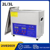 DIVEDEER Ultrasonic Cleaner Ultrasound Cleaner Portable Ultrasound cleaning Machine Multifunction 2L-3L Diswasher Home Appliance