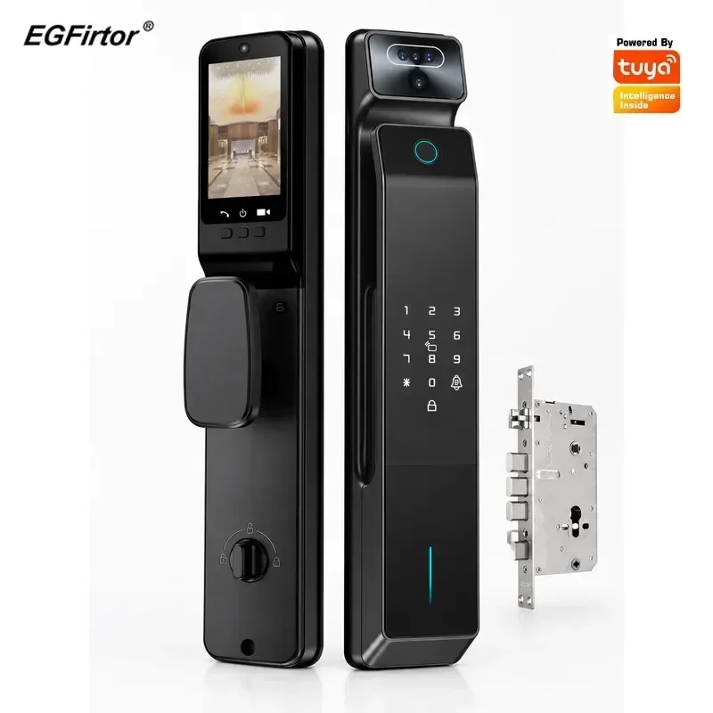 Tuya Password Lock Visual Intercom Smart Fingerprint Face Lock Palm Vein Recognition High Definition Camera
