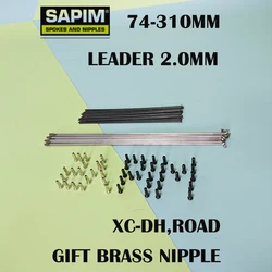 Sapim leader radius wheels bmx Slive black spoke bicycle mtb spoke mtb 26 27.5 650B 29 RIm straightpull j-bend with brass nipple