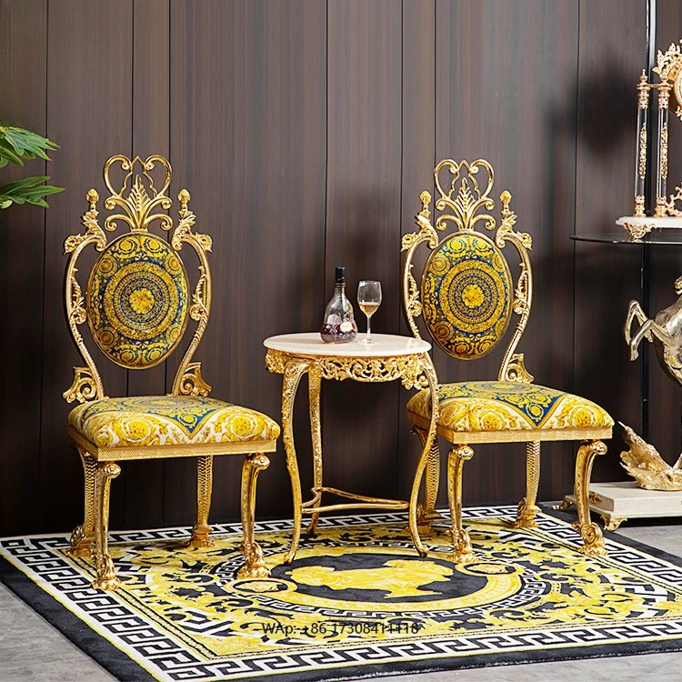 Manufacturer Design Wholesale Modern Luxury Gold Formal Dining Chair with Removable Cover for Home Bar Kitchen Hotel & Park Use