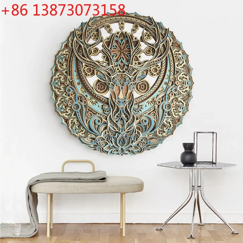 

New Chinese restaurant entrance decoration living room decoration new simple sofa background wall