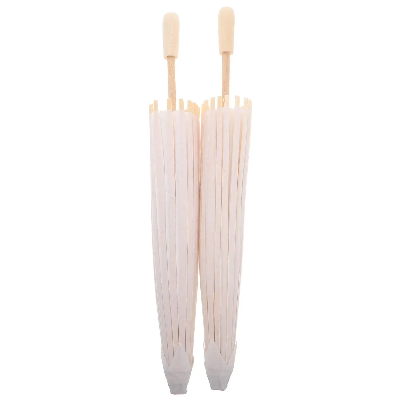 

2 Pcs Creative Hand-painted Oil Paper Umbrella DIY Painting Tie-dye Oiled White Parasol Dance Child