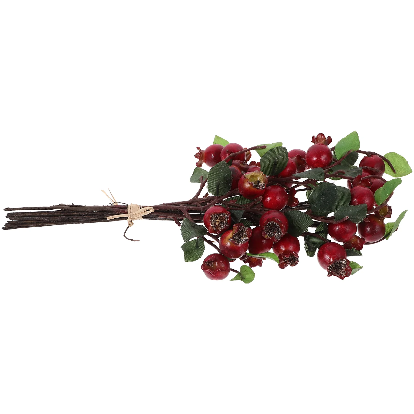 Christmas Holly Berries Artificial Rosehip Picks Leaves Branch Simulation Pomegranate Flower Fruit