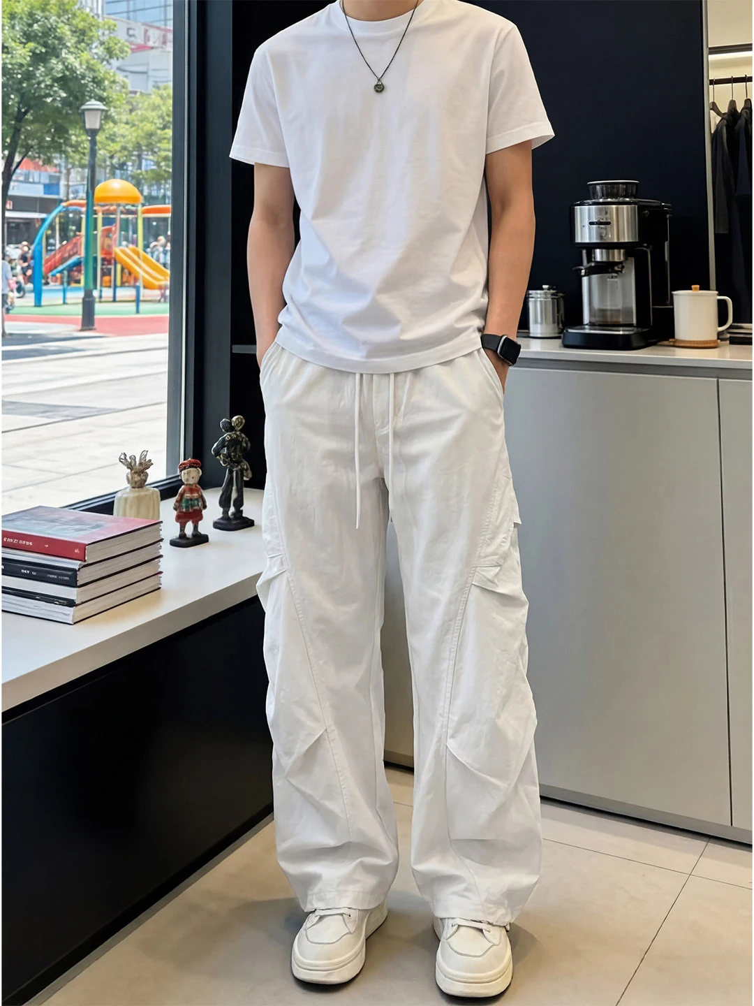 Cleanfit Ironed Quick Dry Work Trousers Men's Loose Straight Casual Pants Outdoor Sports Ice Silk Summer Leisure Pants