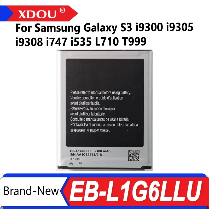 Brand New EB-L1G6LLA EB-L1G6LLU/LLK/LLZ 2100mAh Battery For Samsung Galaxy S3 i9300 i9305 i747 I9060 I9128 I9308 i535 i930
