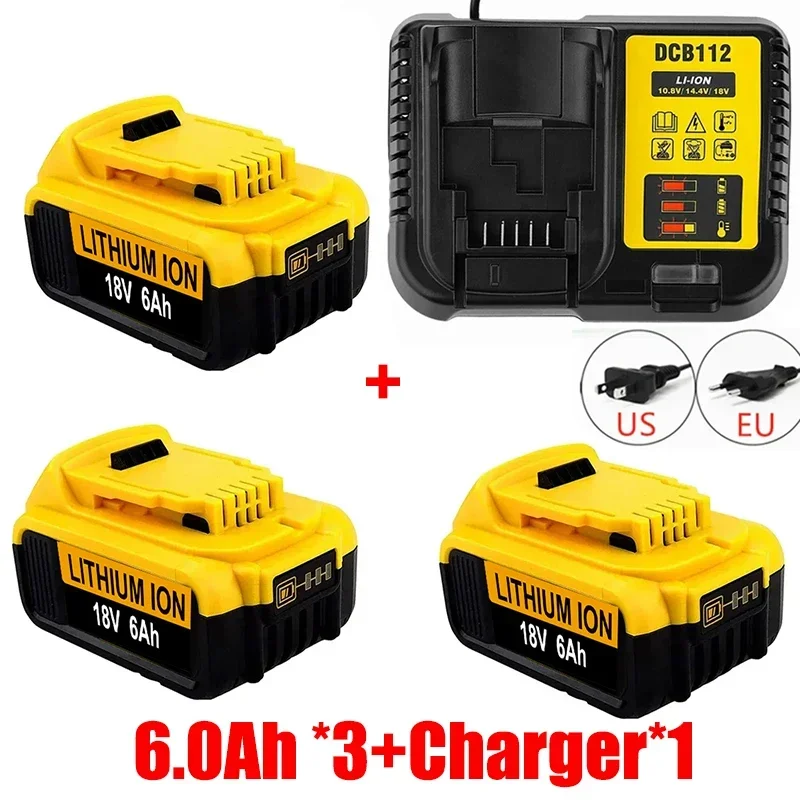 

20V 6.0Ah for Dewalt DCB200 790 Rechargeable MAX Lithium Battery DCB206 DCB207 DCB204 DCB203 200-2 DCB181 DCS391N DCD740 DCD785