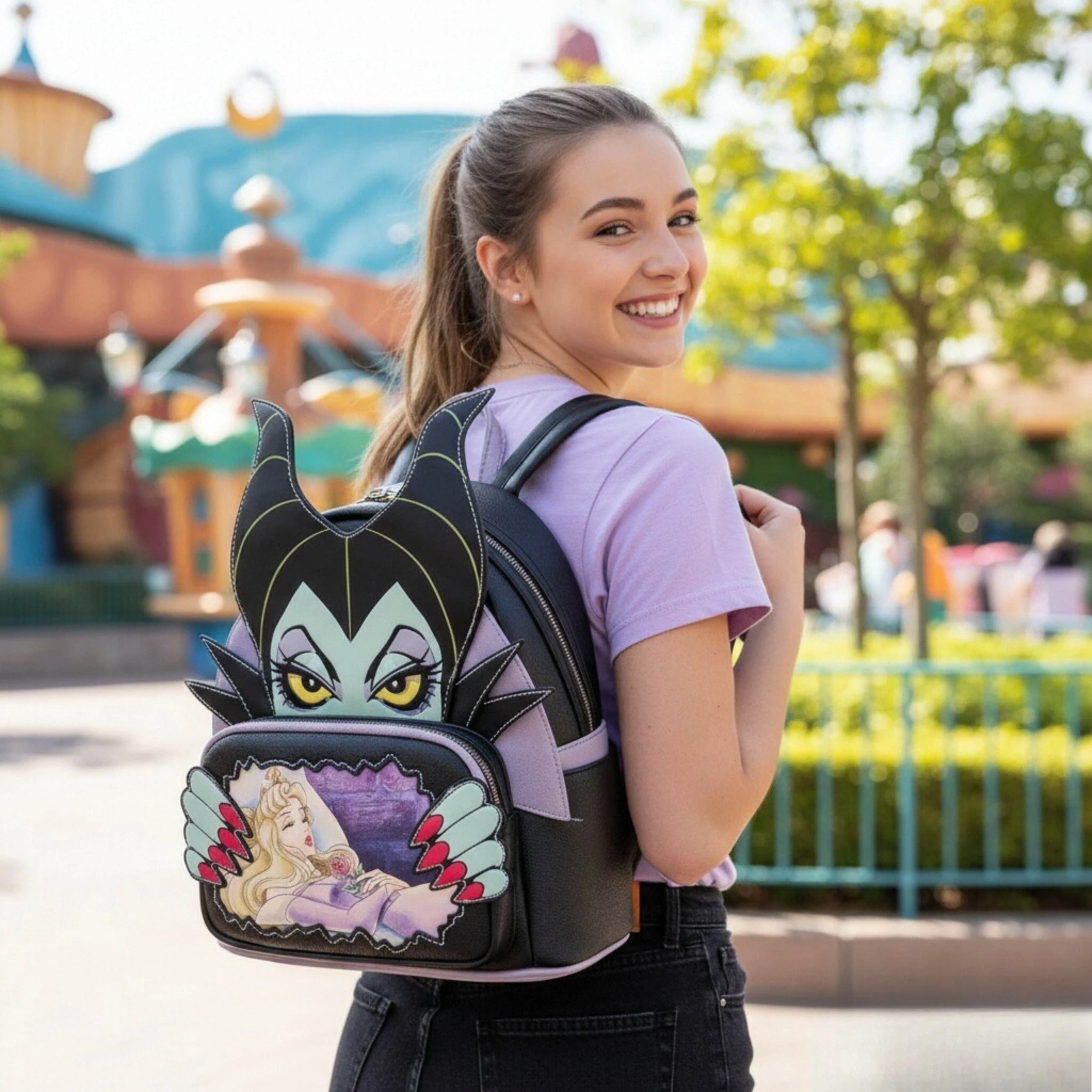 

Злодеи сцена Спящая красавица Малефисента мини-рюкзак повседневный мини-рюкзак для девочек Рождественский подарок